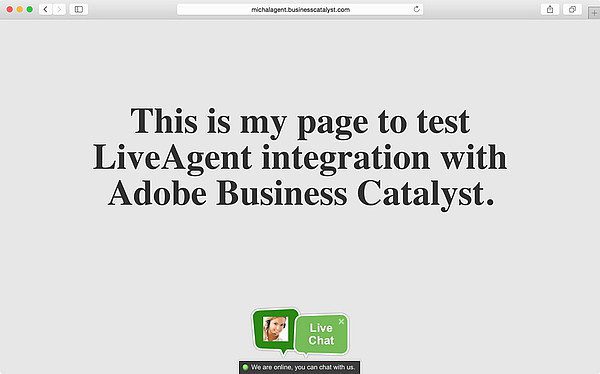 LiveAgent تكامل Adobe Business Catalyst