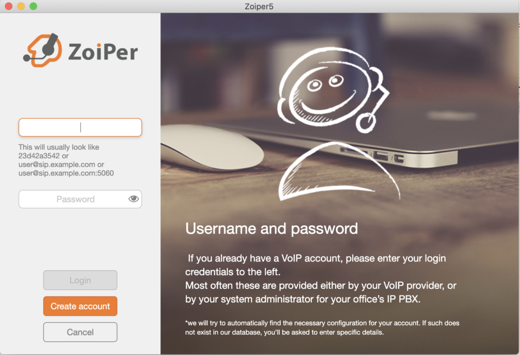 إعداد الهاتف الرقمي من Zoiper