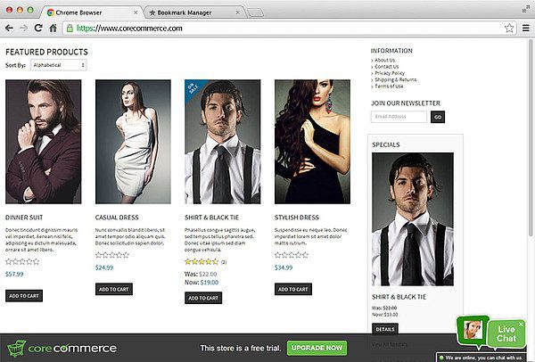 التكامل المباشر مع CoreCommerce LiveAgent