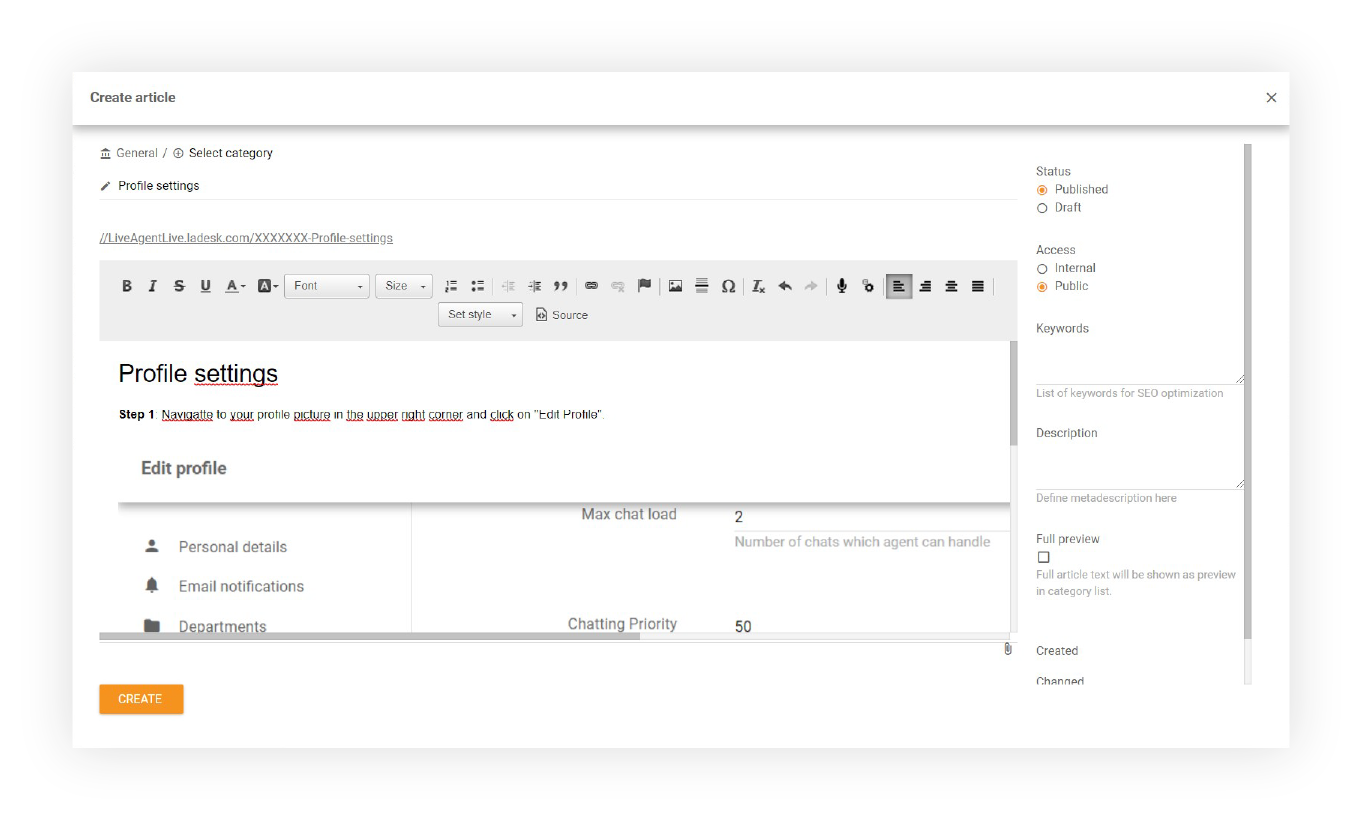 إنشاء-مقالات-قاعدة-المعرفة-LiveAgent