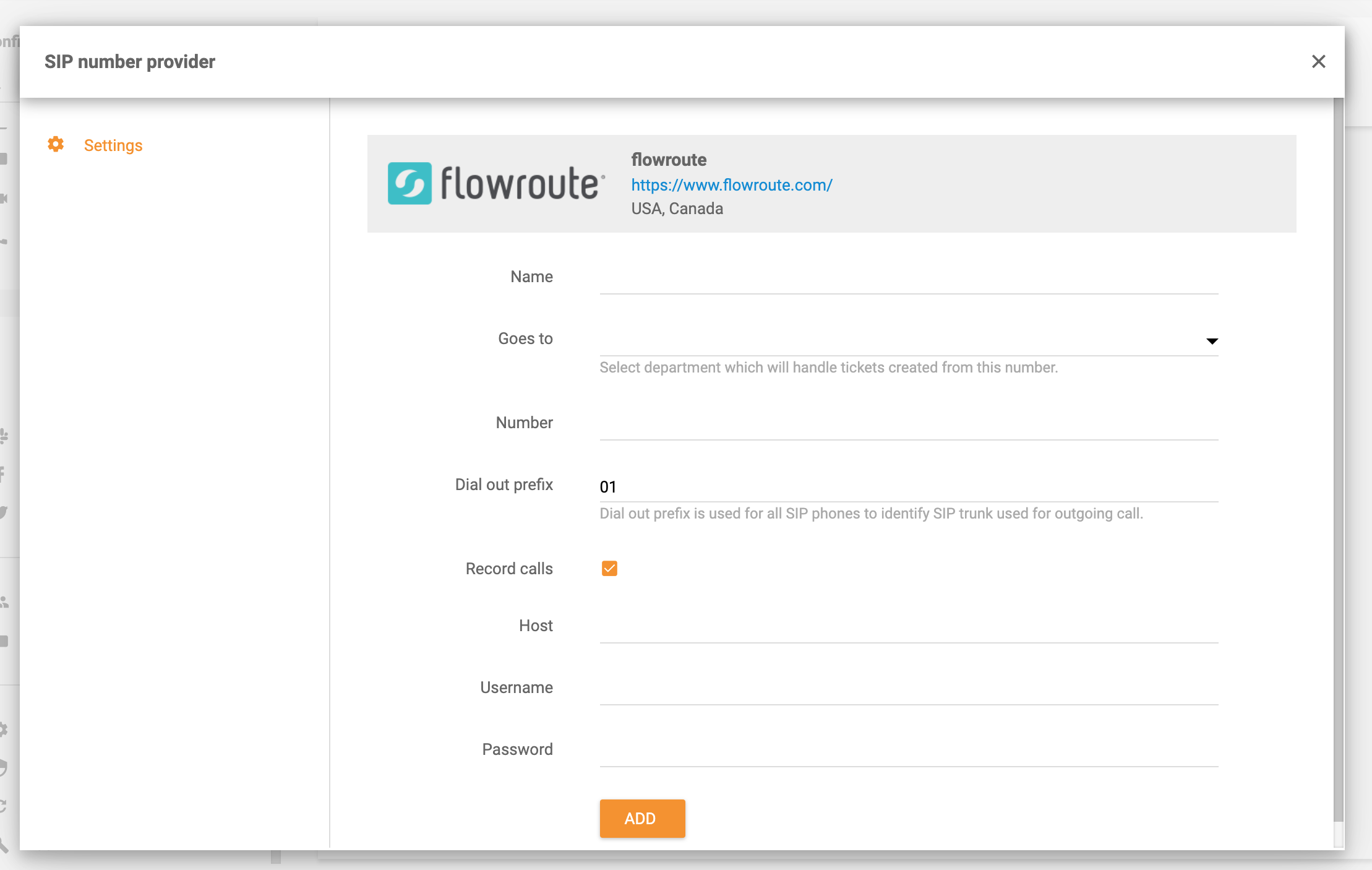 Flowroute-integration-LiveAgent