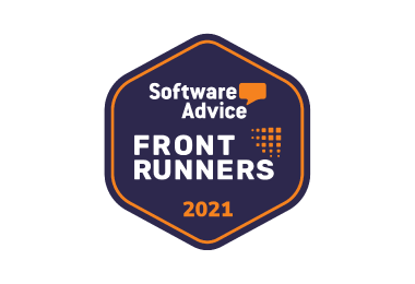 Badge for front runner in real estate CRM software