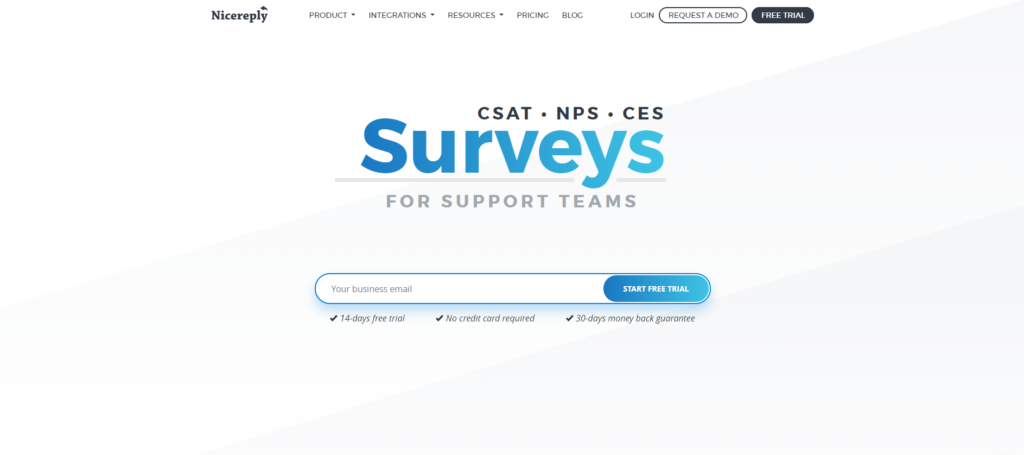 الصفحة الرئيسية لـ NiceReply