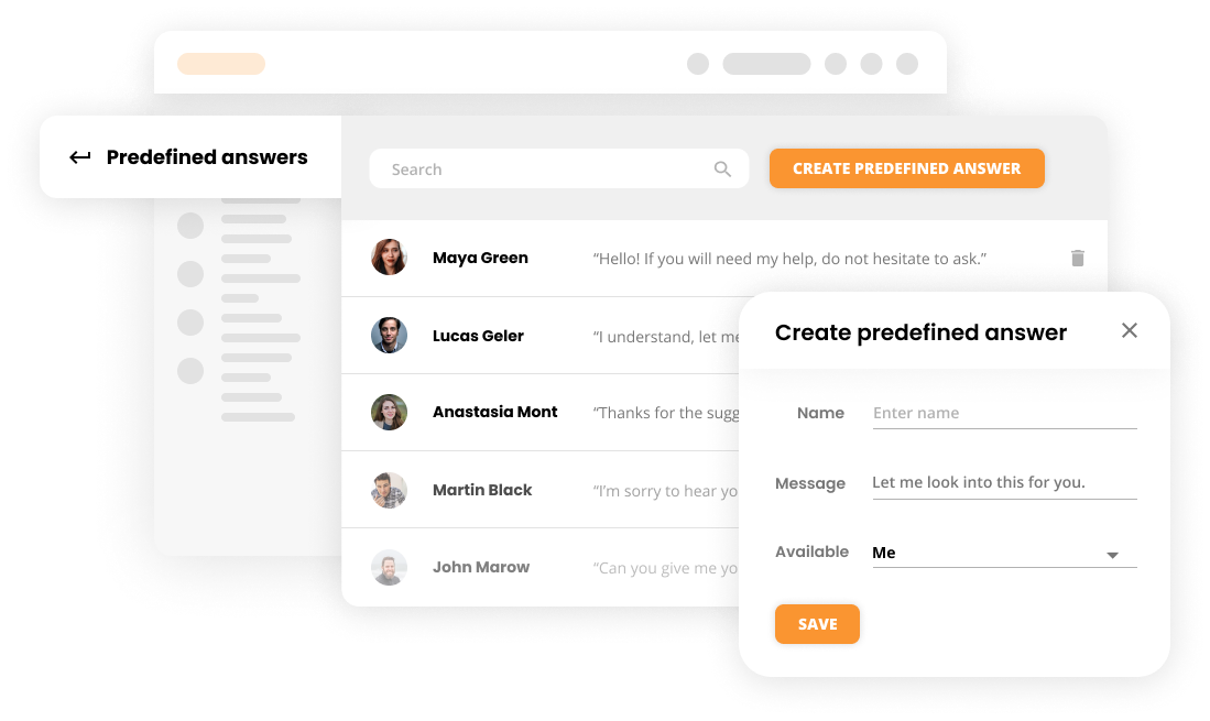 إجابات محددة مسبقًا في برنامج رضا العملاء - LiveAgent