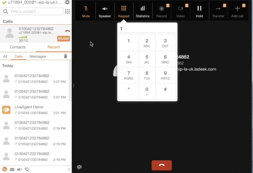 مكالمة الهاتف الرقمي المجاني من zoiper