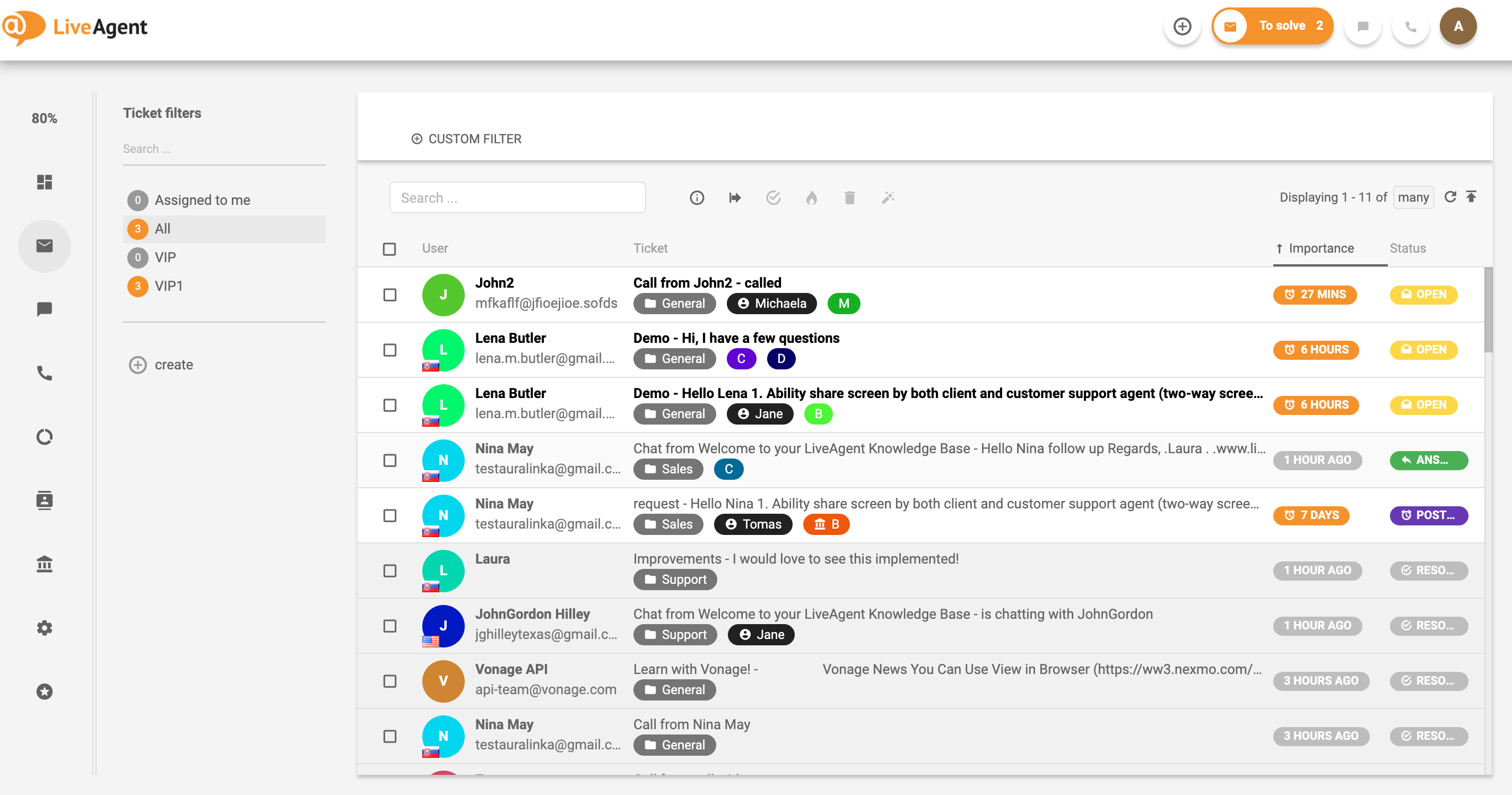 LiveAgent Universal inbox - Create customer value