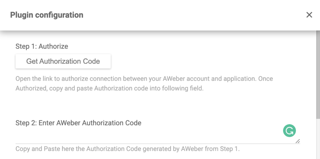 تهيئة المكون الإضافي AWeber في LiveAgent