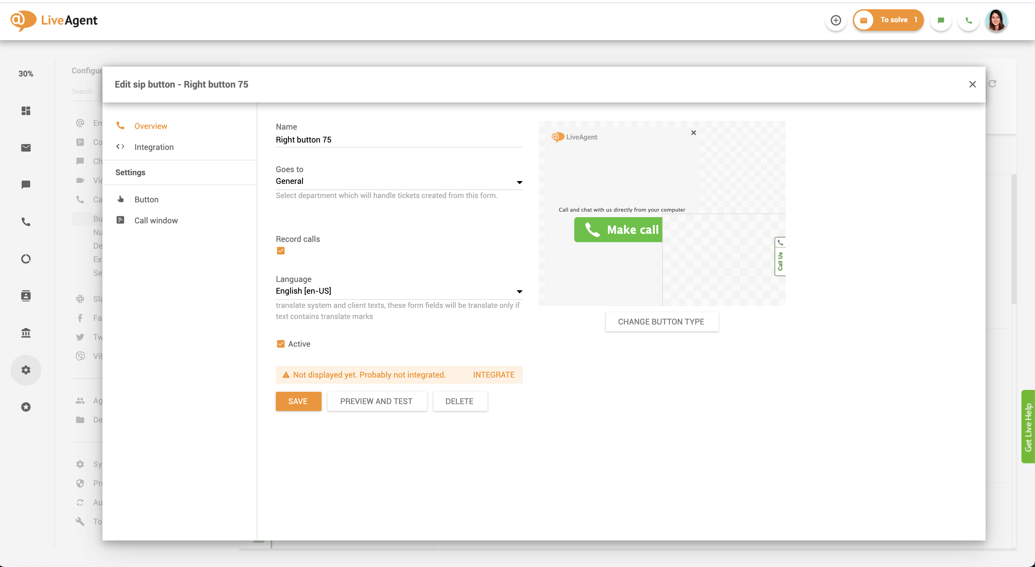 نظرة عامة على الزر