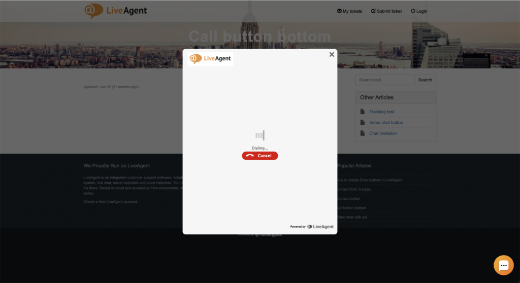 مكالمات من الجهاز المكتبي في المتصفح