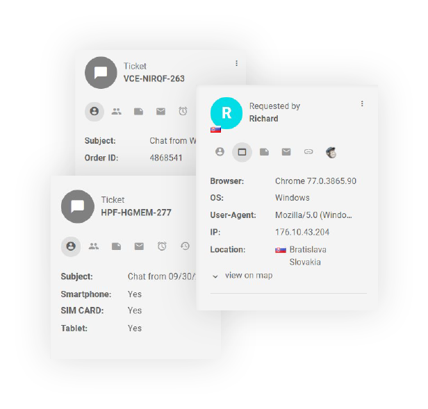 بيانات-عن-العميل حقول جهة الاتصال من LiveAgent